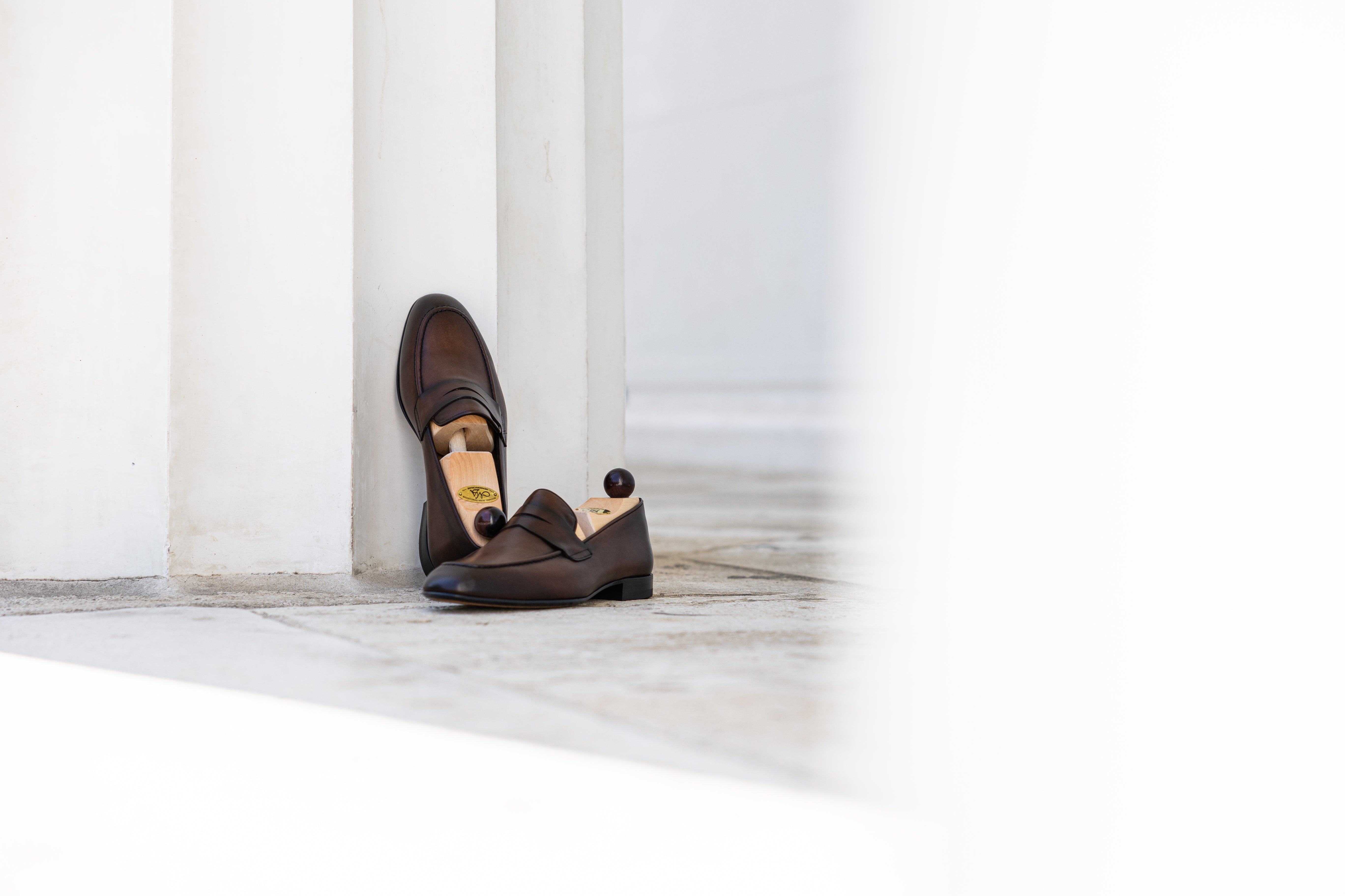 Loafer Cognac in Braun Handpatiniert