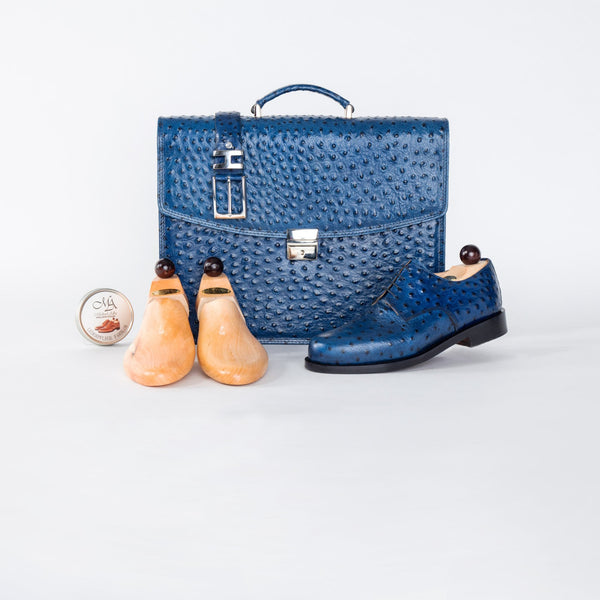 Geschenkset mit Accessoires | Blau - Michael & Albina Exklusive Schuhe - Online Shop