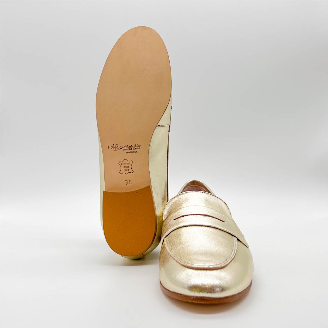 Slipper Gold - Michael & Albina Exklusive Schuhe - Online Shop