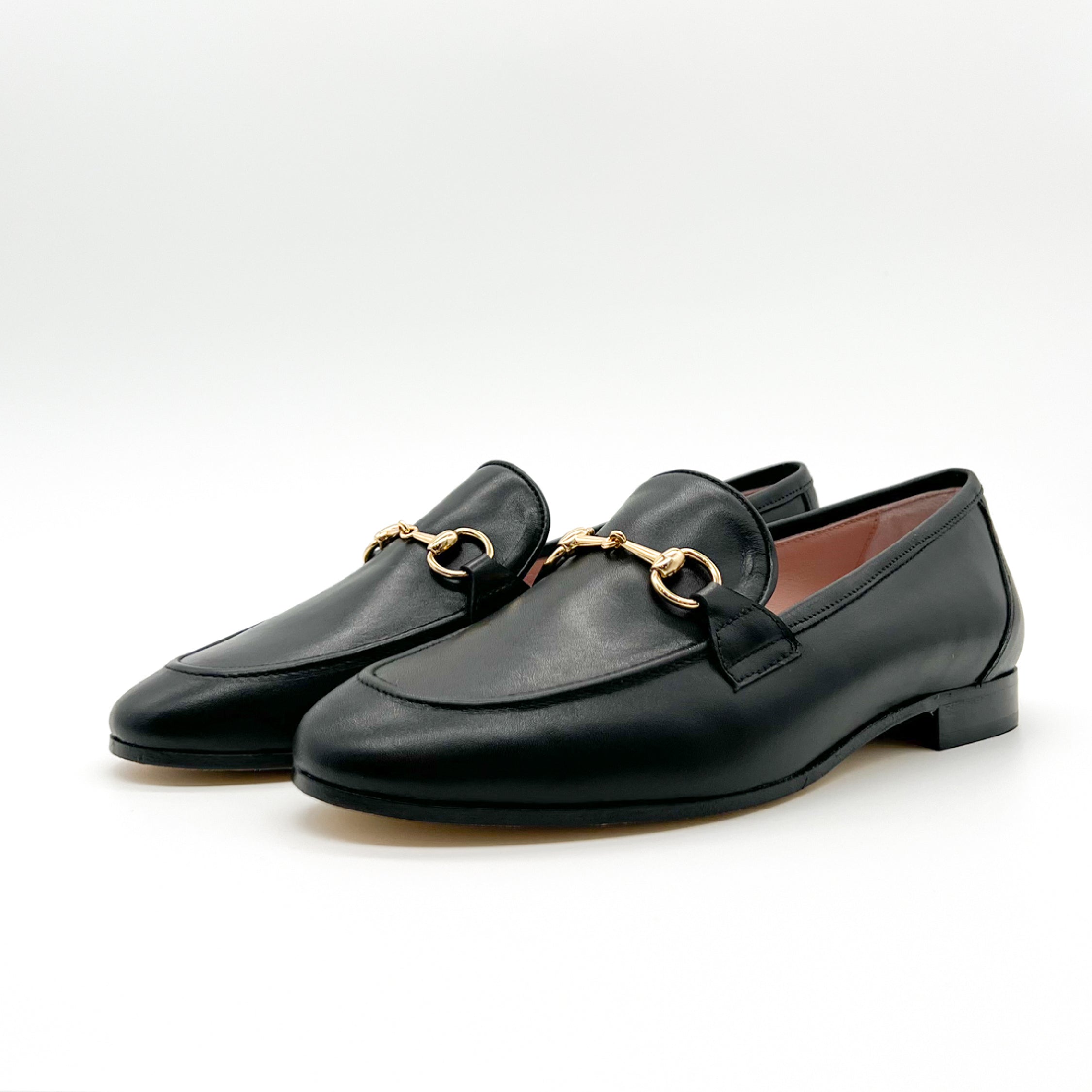 Loafer Damen Schwarz mit Schnalle