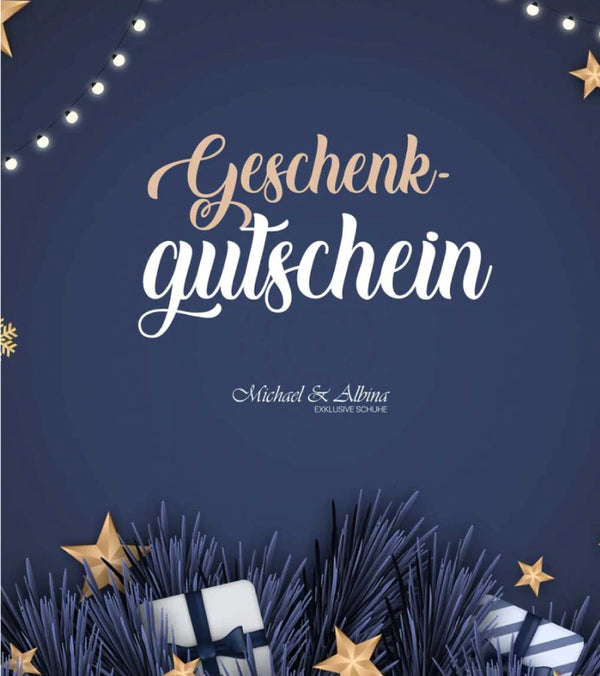 Geschenkgutschein - Weihnachten - Michael & Albina Exklusive Schuhe - Online Shop