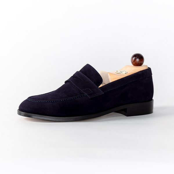 Loafer Herren Dunkelblau Velourleder | Herrenschuhe - Michael & Albina Exklusive Schuhe - Online Shop